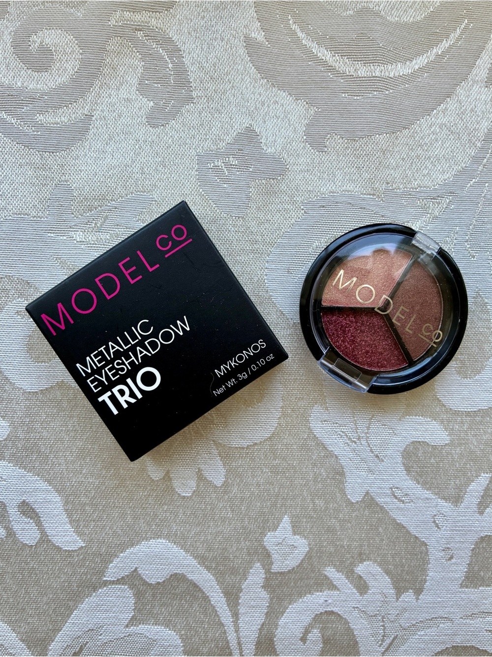 NIB ModelCo Metallic Eyeshadow Trio in Mykonos Full Size